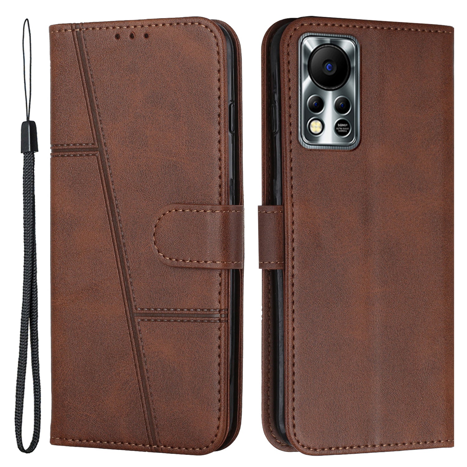 For Infinix Hot 11s NFC 4G Stitching PU Leather Flip Phone Case Stand Full Body Protective Wallet Cover with Strap For Infinix Hot 11s NFC 4G Stitching PU Leather Flip Phone Case Stand Full Body Protective Wallet Cover with Strap